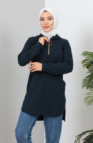 Kapüşonlu Tunik 1991-01 Lacivert