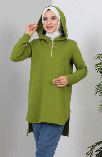 Hooded Tunic 1991-02 Oil Green 1991-02