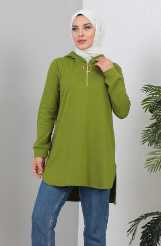 Hooded Tunic 1991-02 Oil Green 1991-02