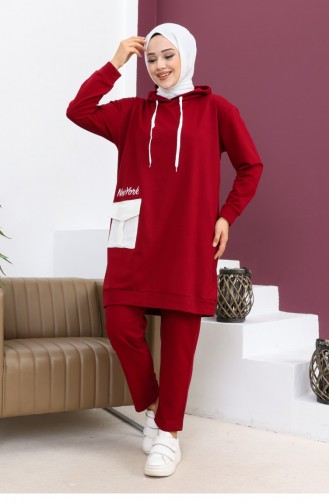 Costume De Sport Avec Poches Rouge Claret 2066MG.BRD