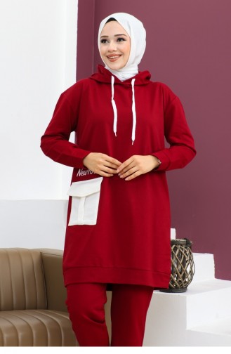 Costume De Sport Avec Poches Rouge Claret 2066MG.BRD