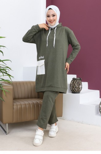 Taschen-Sportanzug Khaki 2066MG.HAK