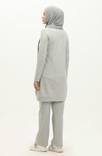 Two Thread Stone Printed Tracksuit 3050-06 Gray 3050-06