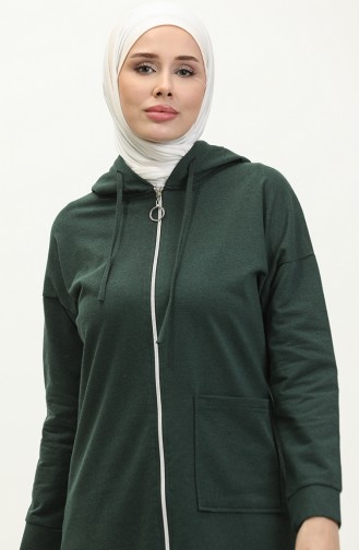 Two Thread Zippered Tracksuit Set 03055-02 Nephti Green 03055-02