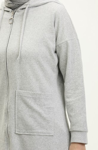 Two Thread Zippered Tracksuit 03055-05 Gray 03055-05