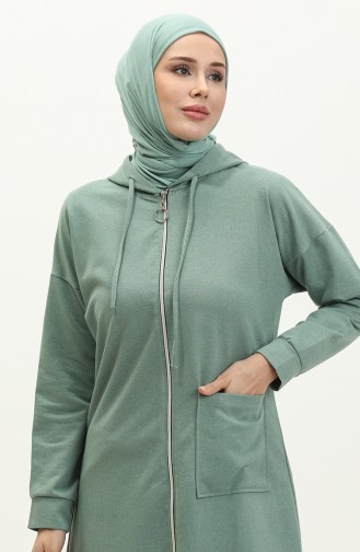 Two Thread Zippered Tracksuit 03055-07 Green 03055-07