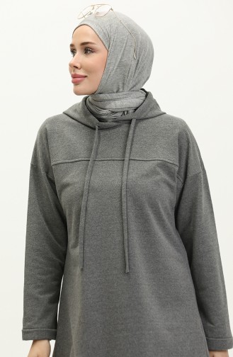 Two Thread Hooded Tracksuit Set 03056-05 Anthracite 03056-05