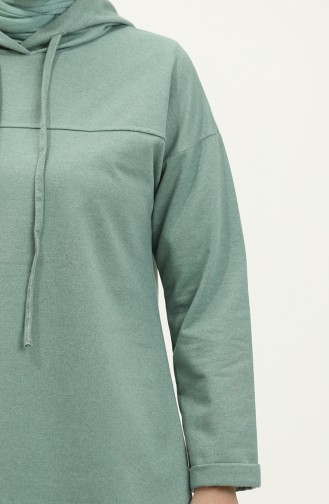 Two Thread Hooded Tracksuit Set 03056-07 Green 03056-07