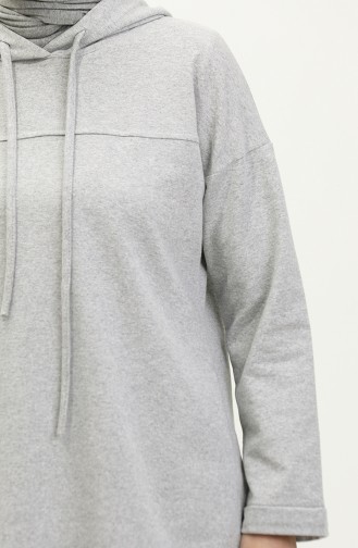 Two Thread Hooded Tracksuit Set 03056-09 Gray 03056-09