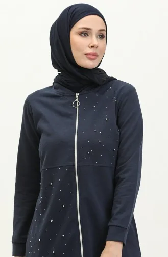 طقم رياضي خيطان بلؤلؤ 3038-04 كحلي 3038-04