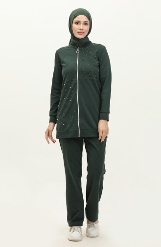 Two Thread Pearl Tracksuit Set 3038-06 Nephti Green 3038-06