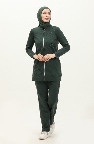 Two Thread Pearl Tracksuit Set 3038-06 Nephti Green 3038-06