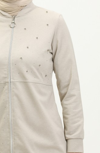 Two Thread Pearl Tracksuit Set 3038-12 Beige 3038-12