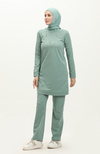 Two Thread Stone Tracksuit Set 3048-01 Green 3048-01