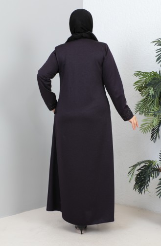 Großer Atlas-Stoff Stone Abaya 4256-04 Lila 4256-04