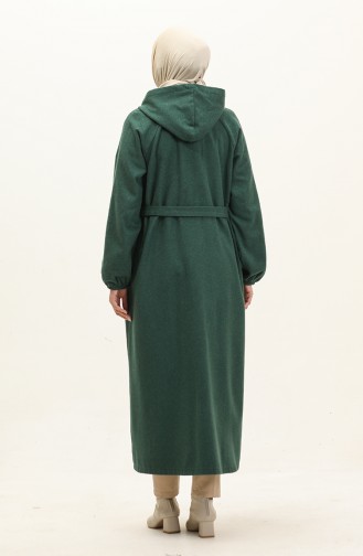 Hooded Long Cashmere Cape 3198-07 Emerald Green 3198-07