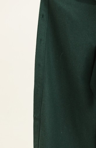 Hooded Long Cashmere Cape 3198-07 Emerald Green 3198-07