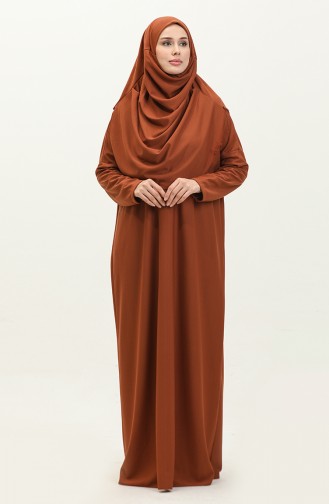 Praktische Gebedsjurk Uit één Stuk Met Hoofddoek 0999-10 Tan 0999-10
