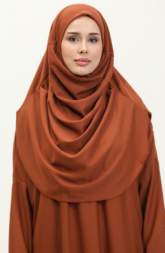 Praktische Gebedsjurk Uit één Stuk Met Hoofddoek 0999-10 Tan 0999-10