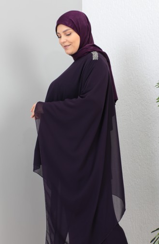 Tailleur Robe De Soirée Pierre Grande Taille 23031-02 Pourpre 23031-02