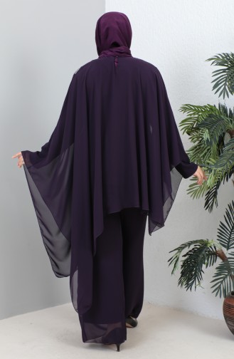 Tailleur Robe De Soirée Pierre Grande Taille 23031-02 Pourpre 23031-02