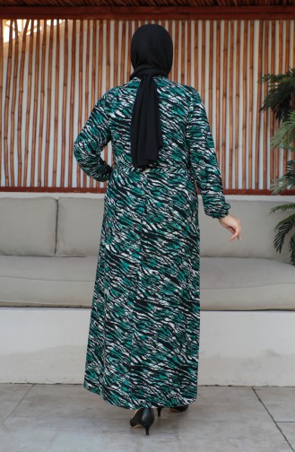 Robe Ceinturée Grande Taille 4579-02 Vert 4579-02