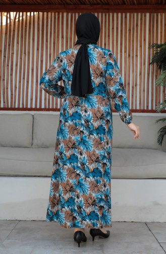 Robe Ceinturée Grande Taille 4579A-04 Bleu 4579A-04