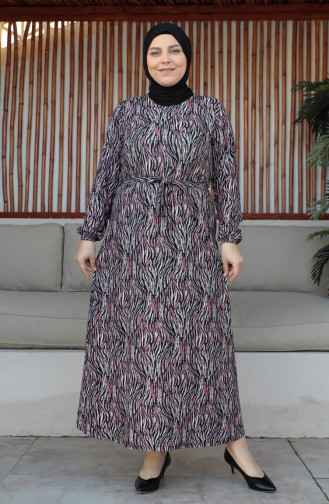 Plus Size Kleid Mit Gürtel 4579B-02 Rosa 4579B-02