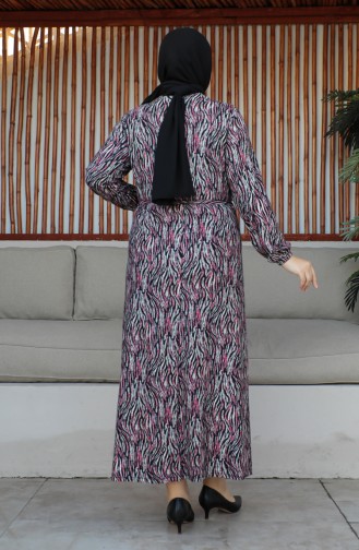 Plus Size Kleid Mit Gürtel 4579B-02 Rosa 4579B-02