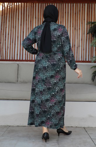 Plus Size Kleid Mit Gürtel 4579C-03 Grün 4579C-03