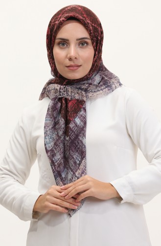 Patterned Scarf 13234-03 Pink Purple 13234-03