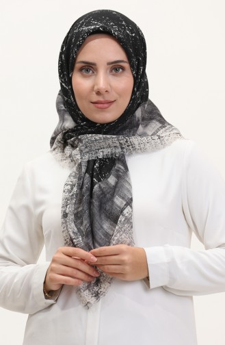 Patterned Scarf 13234-05 Gray Black 13234-05