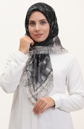 Patterned Scarf 13234-05 Gray Black 13234-05