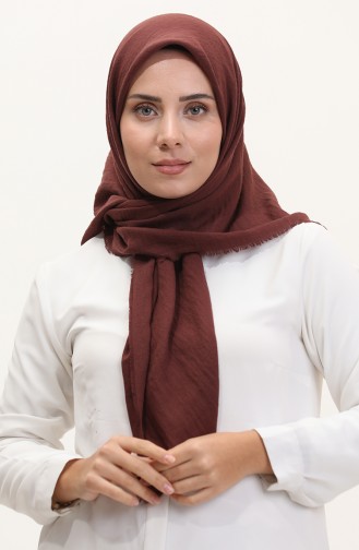 Plain Aerobin Scarf 13237-08 Dark Brown 13237-08