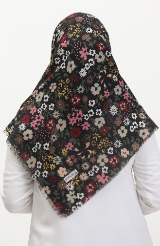 Zachte Sjaal Met Bloemenpatroon 13238-06 Watergroen Claret Red 13238-06