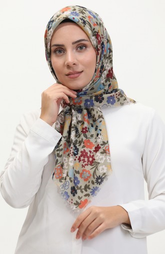 Weicher Schal Mit Blumenmuster 13238-09 Melone Mintgrün 13238-09