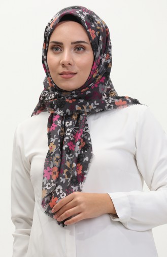 Floral Patterned Soft Scarf 13238-14 Smoked Fuchsia 13238-14
