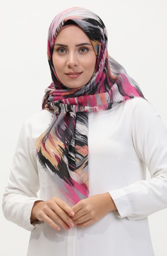 Patterned Soft Scarf 13239-02 Fuchsia Plum 13239-02