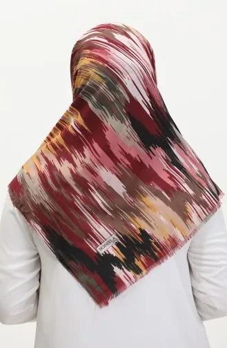 Gemusterter Weicher Schal 13239-07 Claret Red Dusty Rose 13239-07