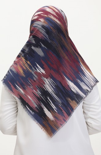 Patterned Soft Scarf 13239-08 Dark Blue Dusty Rose 13239-08