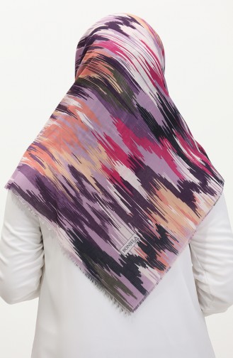 Gemusterter Weicher Schal 13239-09 Lila Fuchsia 13239-09