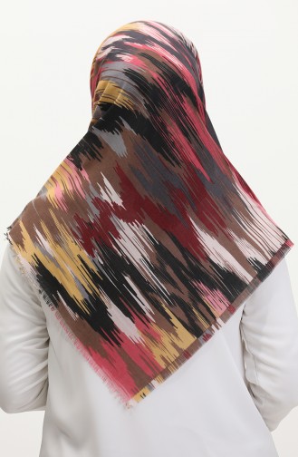Zachte Sjaal Met Patroon 13239-15 Claret Red Pink 13239-15