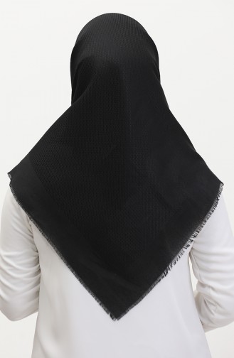 Cotton Jacquard Scarf 90159-03 Black 90159-03