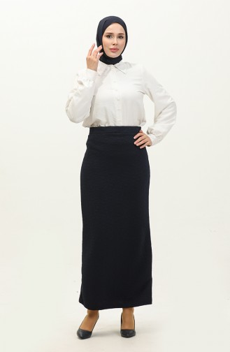 Pencil Skirt 0144-01 Navy Blue 0144-01