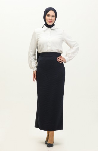 Pencil Skirt 0145-04 Navy Blue 0145-04