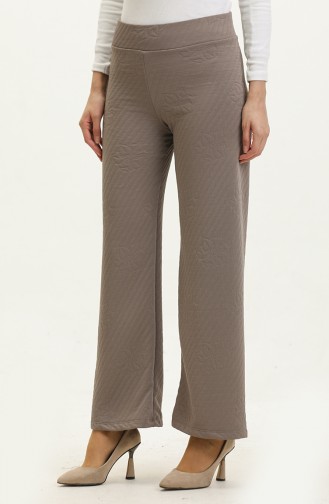 Patterned wide Leg Trousers 0140-01 Mink 0140-01