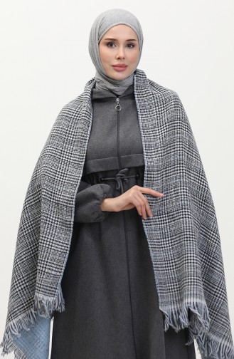 Plaid Shoulder Shawl 4003-03 Blue 4003-03