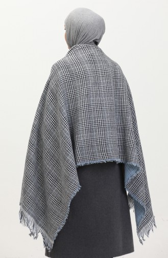 Plaid Shoulder Shawl 4003-03 Blue 4003-03