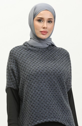 Ensemble Deux Pièces Blouse Et Jupe à Motifs 0142-02 Anthracite 0142-02