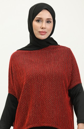 Blouserok Met Patroon Dubbel Pak 0143-01 Rood 0143-01